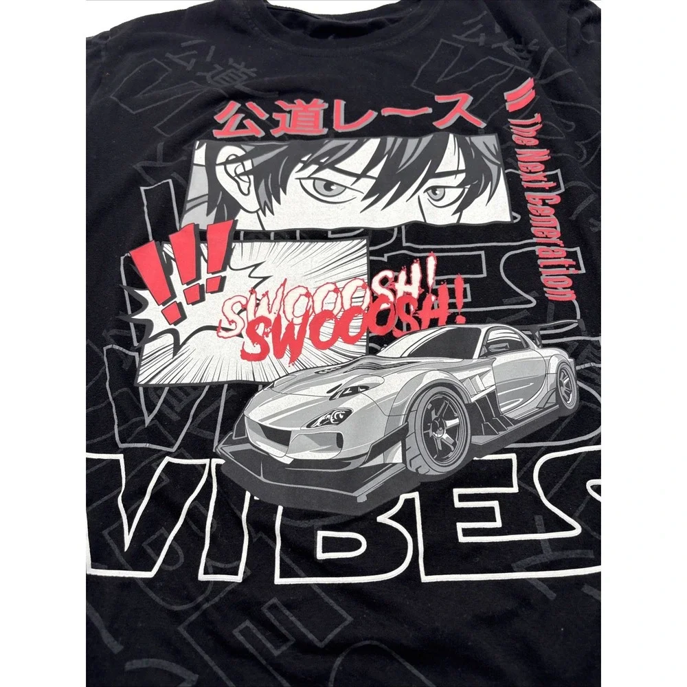 Vibes The Next Generation Tshirt Swoosh Mens Size Medium Black Graphic‎ Print